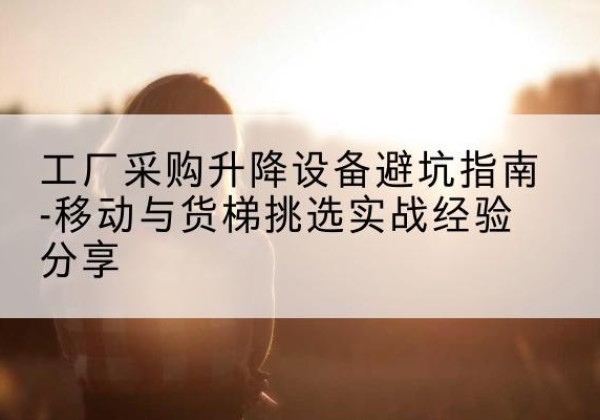 勉县移动式升降机怎么选-工厂采购升降设备避坑指南-移动与货梯挑选实战经验分享