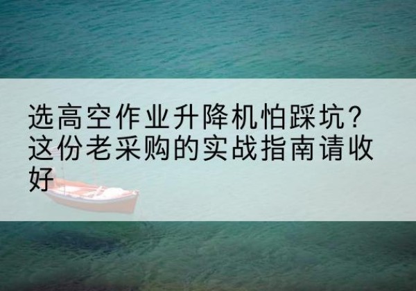 勉县高空作业升降机厂家推荐-选高空作业升降机怕踩坑？这份老采购的实战指南请收好